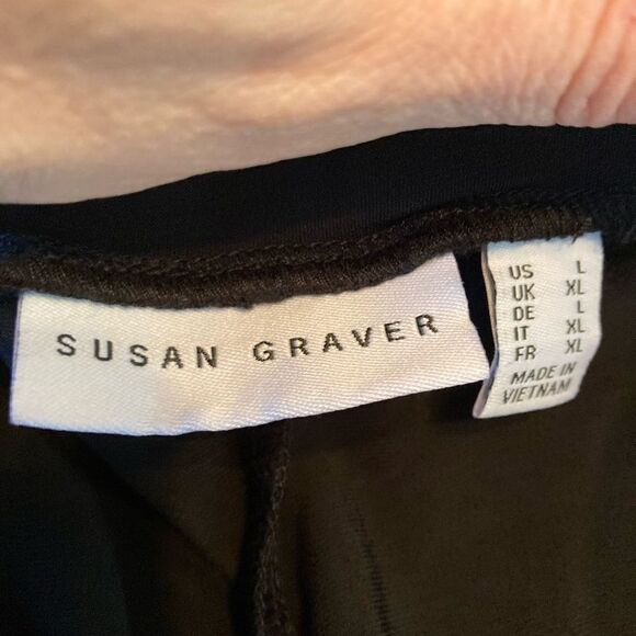 Susan Graver stretchy pull on trousers cargo pockets, elastic drawstring waist - Picture 11 of 12